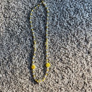 Yellow & White Beaded Necklace